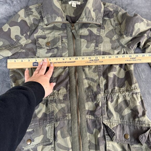 MIAMI Womens Jacket Size Small Green Camo Safari Anorak Zip Front - Picture 4 of 9